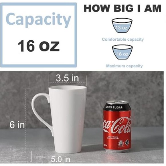 Latte! Set of Two Tall Mugs - Picture 4 of 4